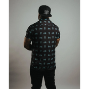 Neon Moto Short Sleeve Shirt - Blue & Black