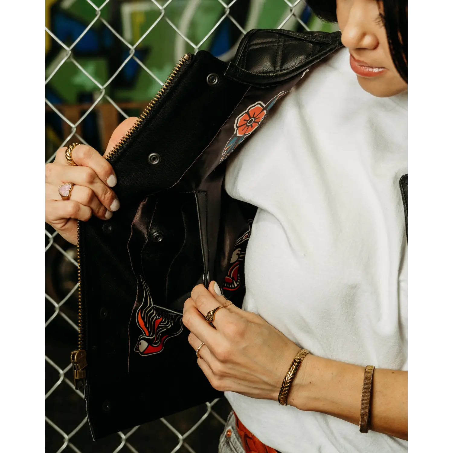Back In Black Women's Leather Vest