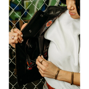 Back In Black Women's Leather Vest