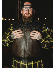The Harvester of Sorrow Leather Vest | Collarless | Short Torso