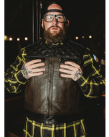 Harvester of Sorrow Leather Vest - Short Torso