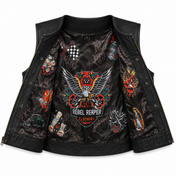 Back In Black Women's Leather Vest