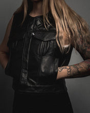 Back In Black Women's Leather Vest