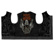 The Death's Clutch Black Denim Vest | Standard Length