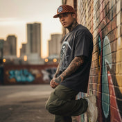 Logo - Rust Brown 2-Tone Checkered Snapback Hat