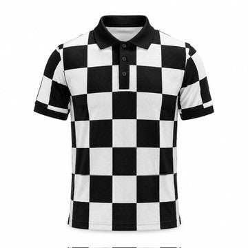 Checkered Flag Performance Polo Shirt