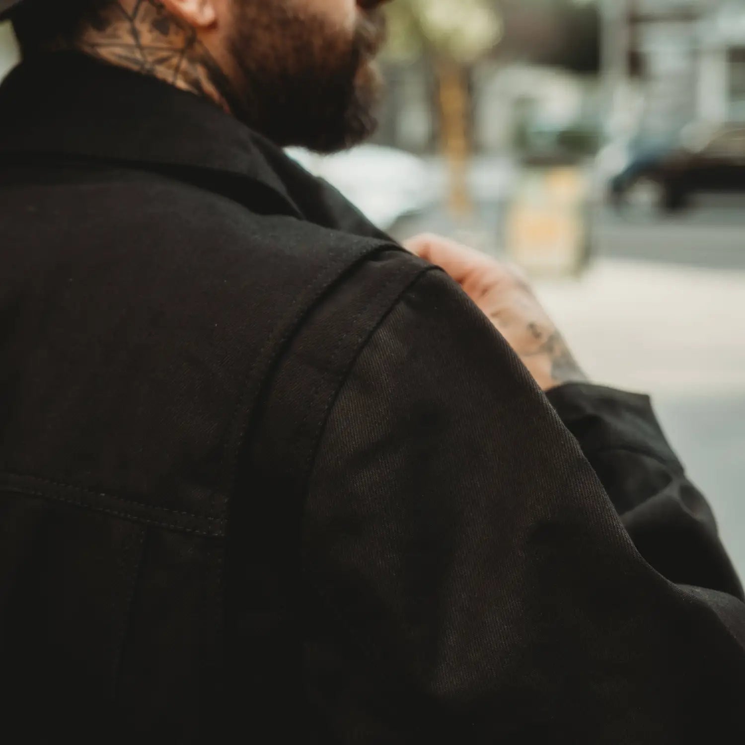 Black Denim Trucker Jacket
