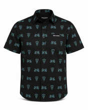 Neon Moto Short Sleeve Shirt - Blue