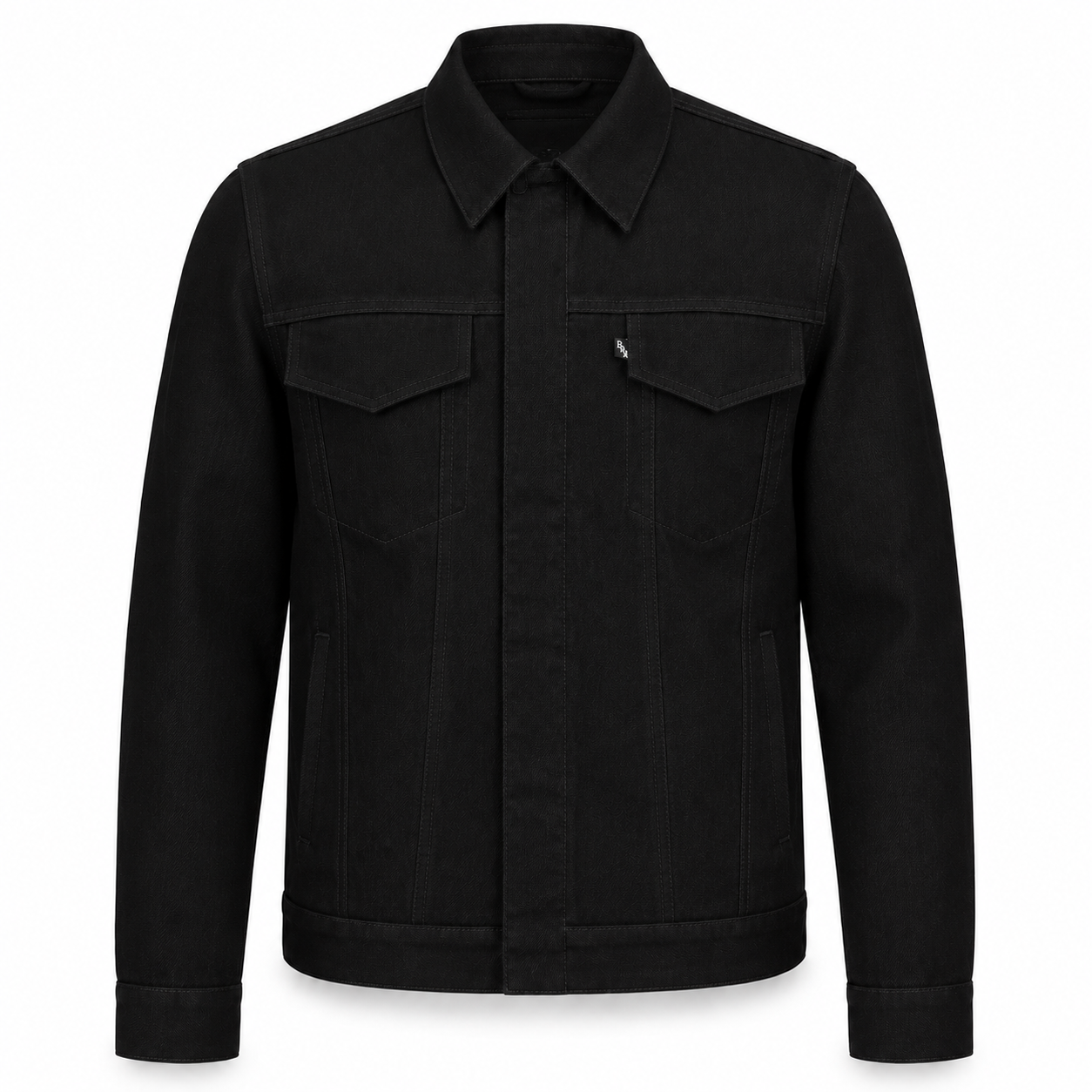 Black Denim Trucker Heavy Duty Jacket