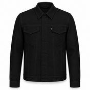 Black Denim Trucker Heavy Duty Jacket
