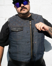 The Reapers Revenge Indigo Blue Denim Vest | Standard Length