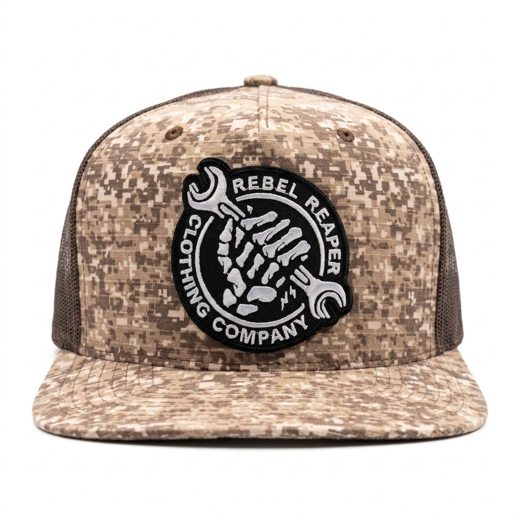  Brown Mesh Snapback Hat