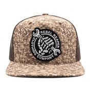Wrench Logo - Digital Camo/ Brown Mesh Snapback Hat