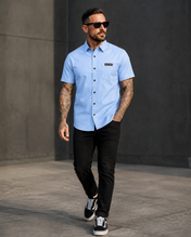 Bamboo Short Sleeve Shirt - Light Blue