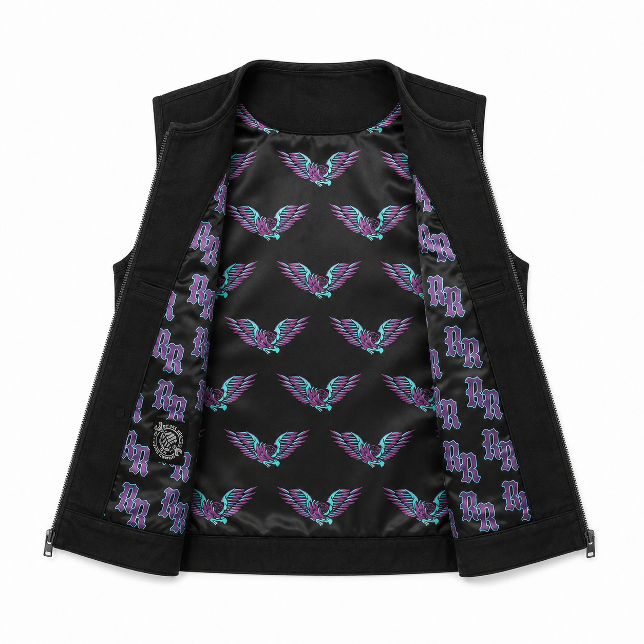 Covert Black Denim Vest