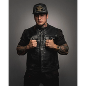 Eastwood Black Leather Vest - Collarless