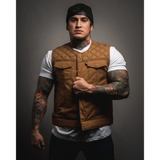 The Cream Tan Canvas Vest