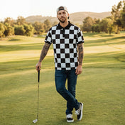 Checkered Flag Performance Polo Shirt