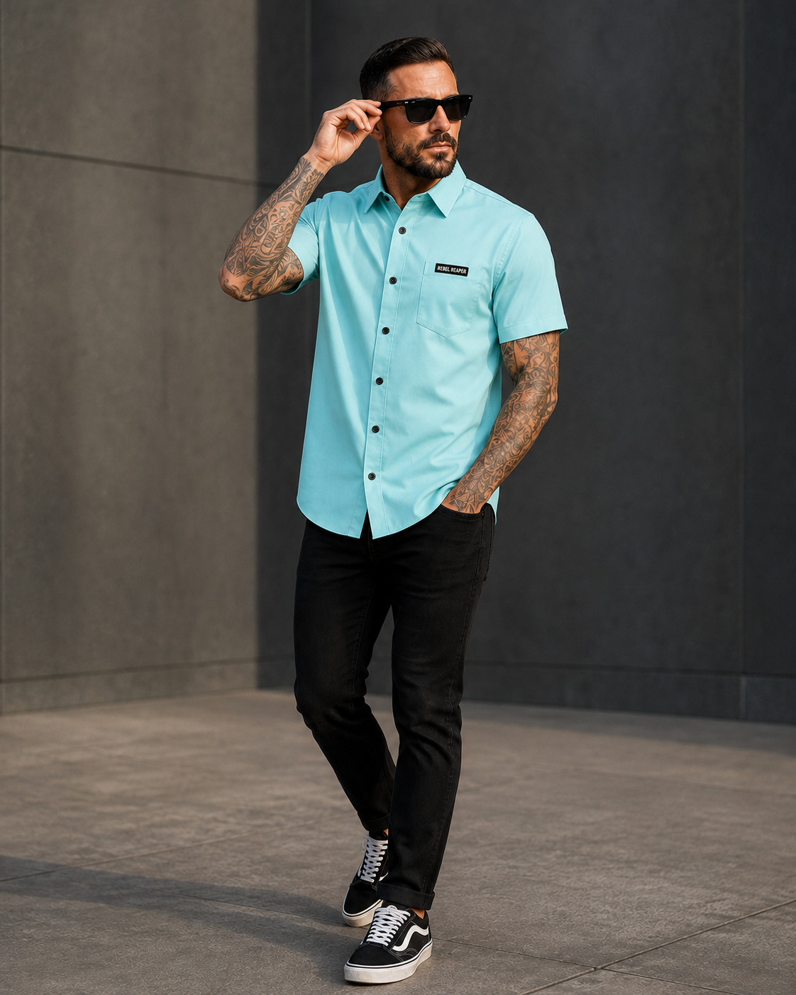 Bamboo Short Sleeve Shirt - Teal