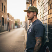 Logo - Cactus Green Checkered Snapback Hat