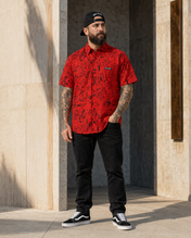 Lucky Ink Tattoo Flash Short Sleeve Shirt - Red