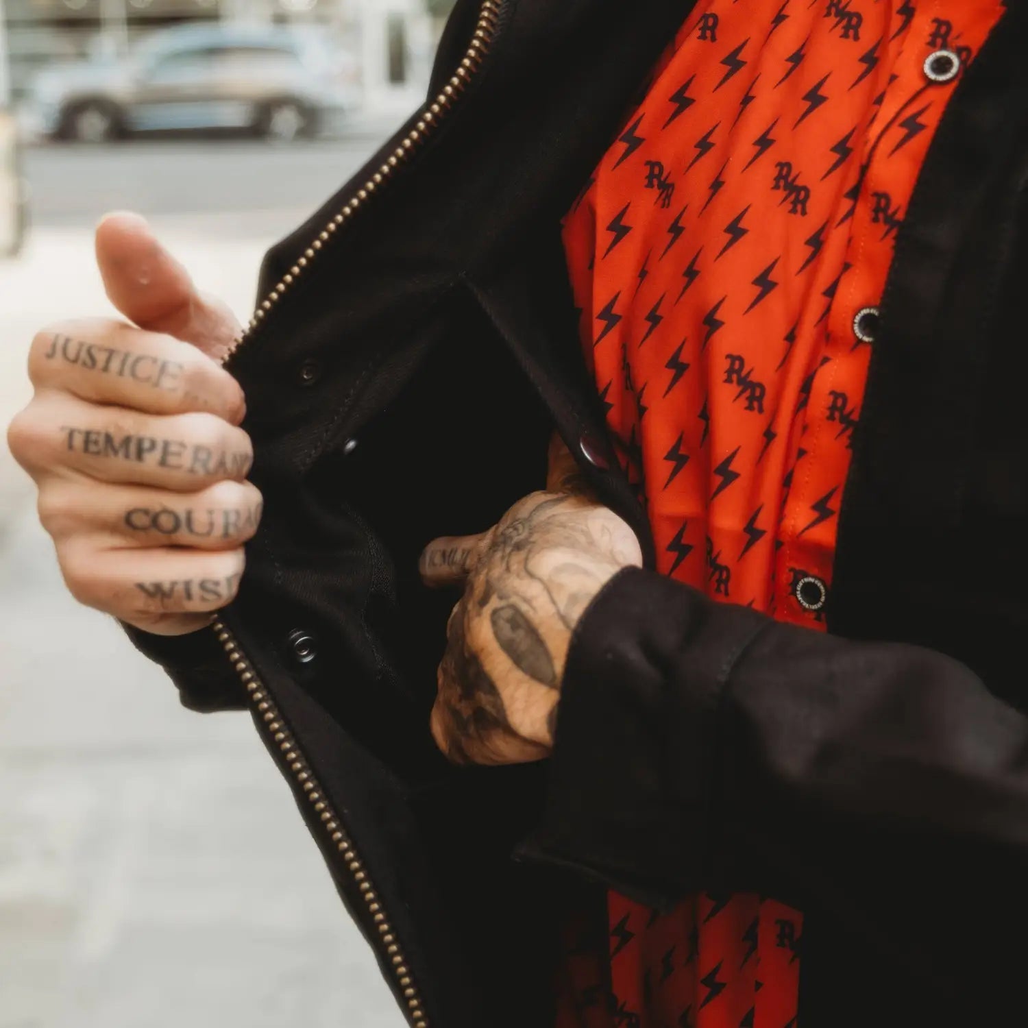 Black Denim Trucker Heavy Duty Jacket