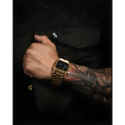 The Menace Black Canvas Vest | Collarless | Standard Length
