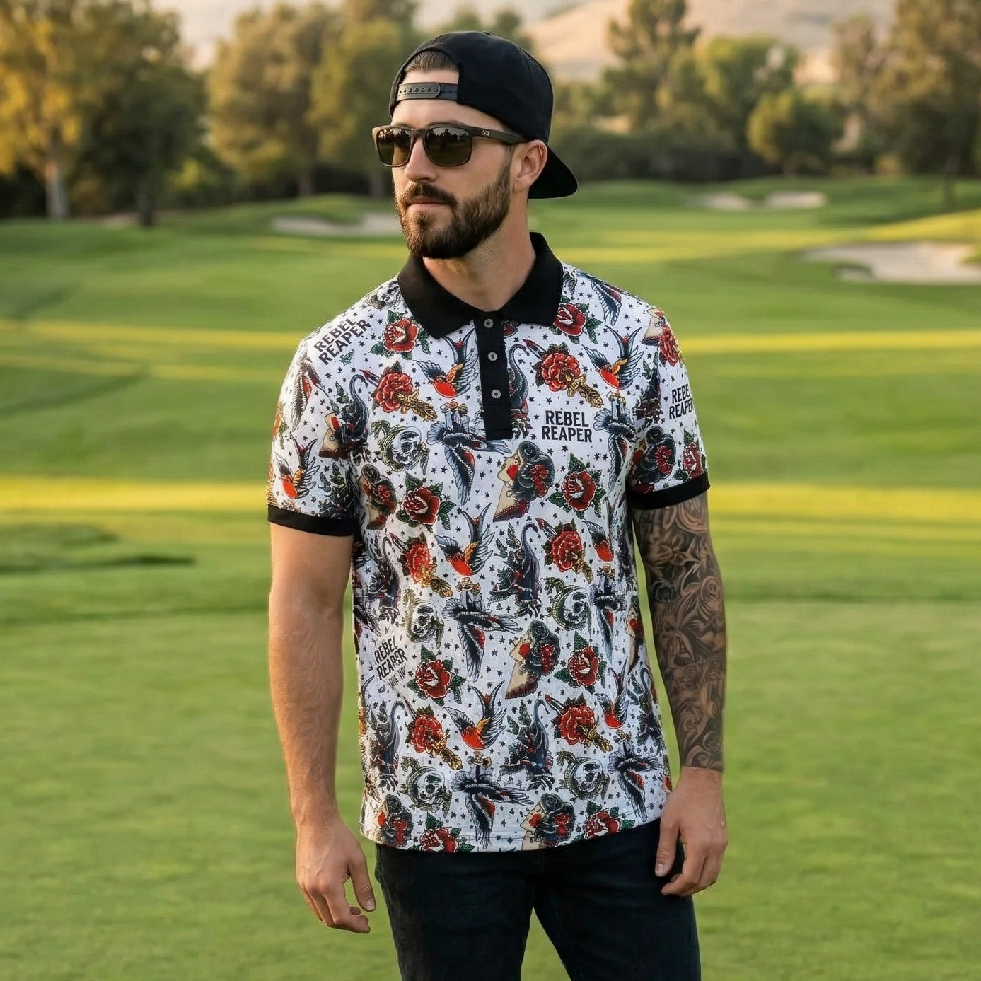 Legacy Tattoo Flash Performance Polo Shirt