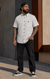 Iconic Bolts Short Sleeve Shirt - White & Black