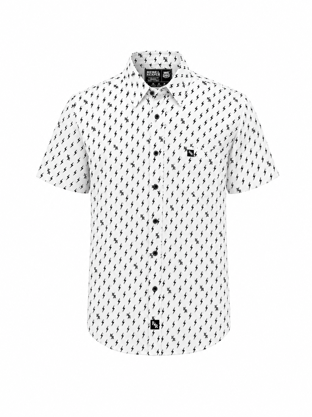 Iconic Bolts Short Sleeve Shirt - White & Black