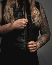 Back In Black Women's Leather Vest