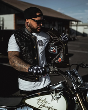 Back In Black Leather Vest - Collared
