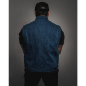 The Burke Vest Washed Blue Denim Vest