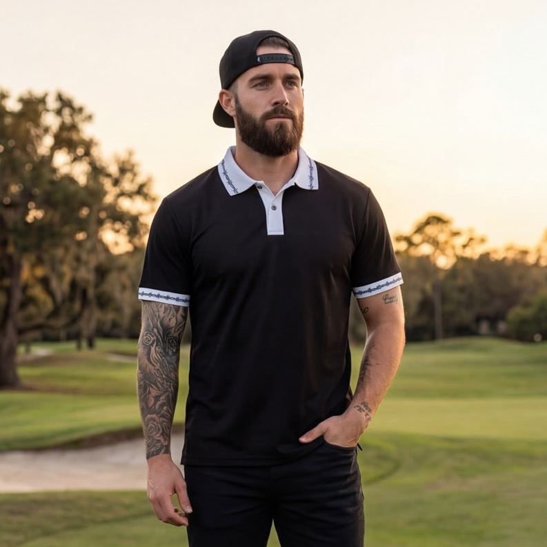 Barbed Wire Performance Polo Shirt