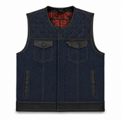 Reapers Revenge Blue Denim Vest - Short Torso