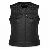 Back In Black Women's Leather Vest