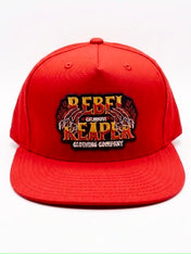 Red Scratch Logo Rebel Reaper Snapback Hat