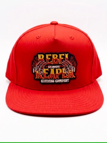 Red Scratch Logo Rebel Reaper Snapback Hat
