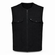 Covert Black Denim Vest