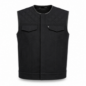 Death's Clutch Black Denim Vest - Standard Length