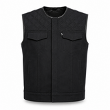 Death's Clutch Black Denim Vest - Standard Length