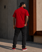 Iconic Bolts Short Sleeve Shirt - Red & Black