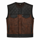 The Harvester of Sorrow Leather Vest - Standard Length