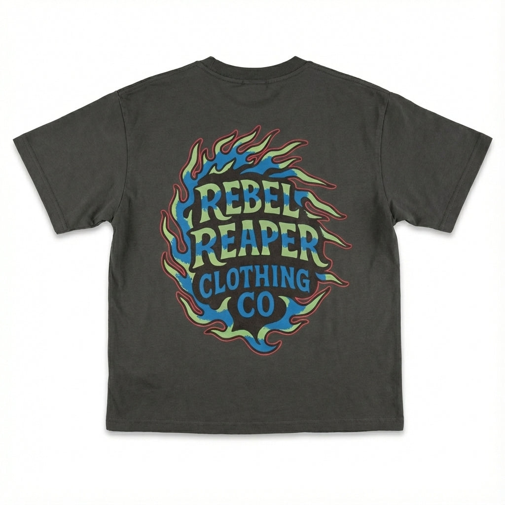 Kids Tee Flames - Dark Grey