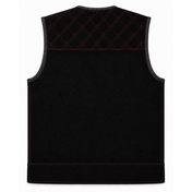 Hellfire Black Denim Vest - Standard Length