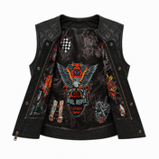 The Harvester of Sorrow Leather Vest - Standard Length