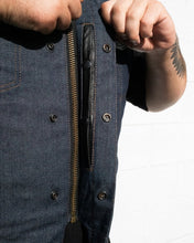 The Reapers Revenge Indigo Blue Denim Vest | Standard Length